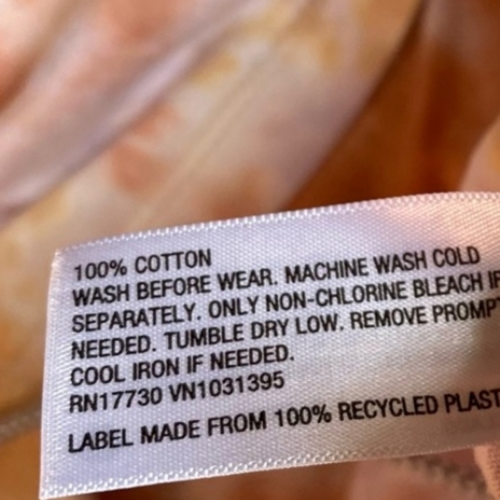 Wild Fable SM Peach/Pink/White Tie Dyed T-shirt - Picture 9 of 11